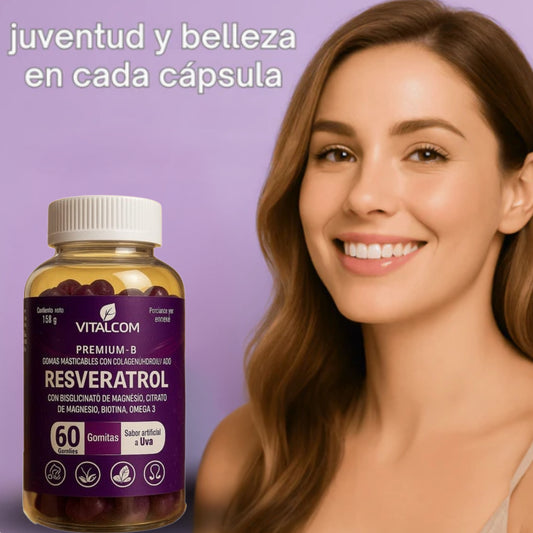 RESVERATROL PREMIUN-B LA CLAVE PARA UNA PIEL RADIANTE