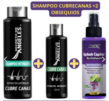 SHAMPOO CUBRE CANAS- SECRETOS DE ANGELES